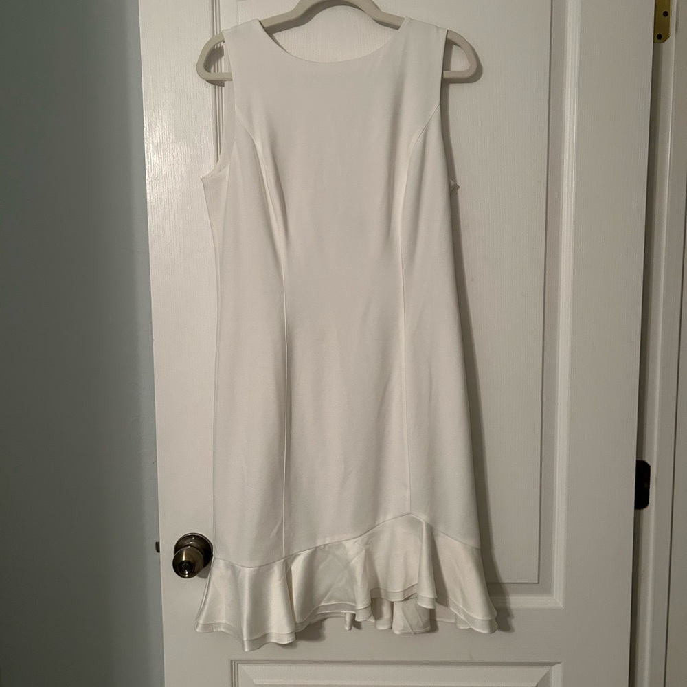 Nwt White House black market Sleeveless Ruffle Hem Dress size 10